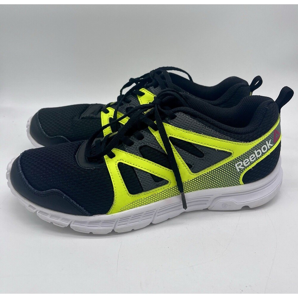 Reebok Run Supreme 2.0 Men’s Black Neon Sneakers Running Shoes Size 7